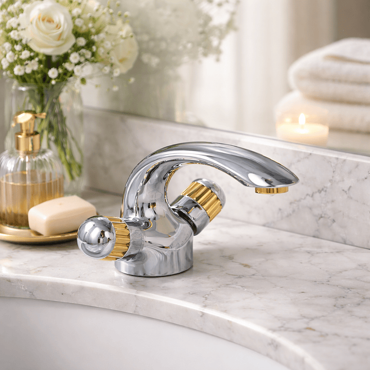 Misturadora Malaga Ouro de lavatório  1