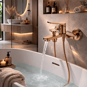Monocomando Up de Banheira  - rose gold