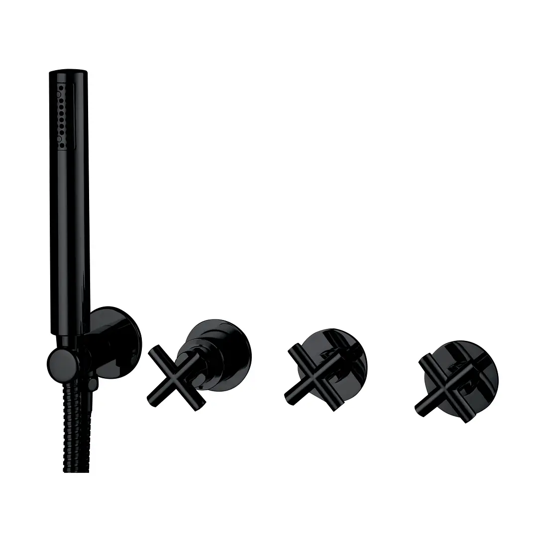 Monocomando Xik Encastre 2/3F  (Preto mate) 1