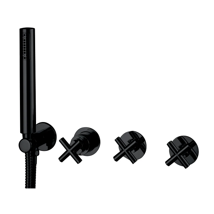 Monocomando Xik Encastre 2/3F  (Preto mate) 1
