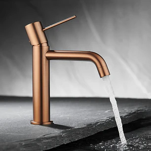Monocomando Smooth de lavatório Rose Gold Escovado - c/ pequeno defeito - artigo de exposição