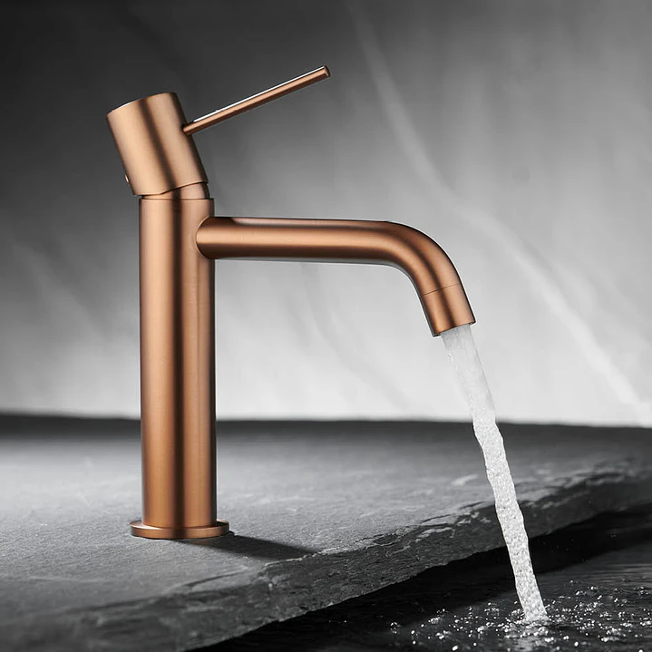 Monocomando Smooth de lavatório Rose Gold Escovado - c/ pequeno defeito - artigo de exposição 1