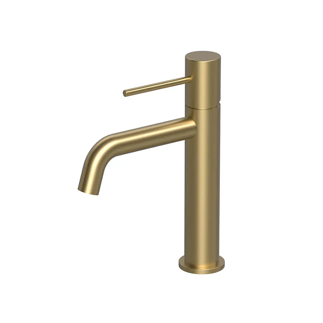Monocomando Smooth de lavatório Dourado Escovado - c/pequeno defeito - artigo de exposição 1