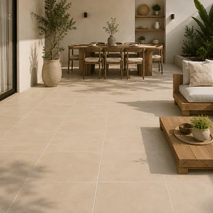 PORCELÂNICO 44,5X44X5 CREAM AM. 1ª