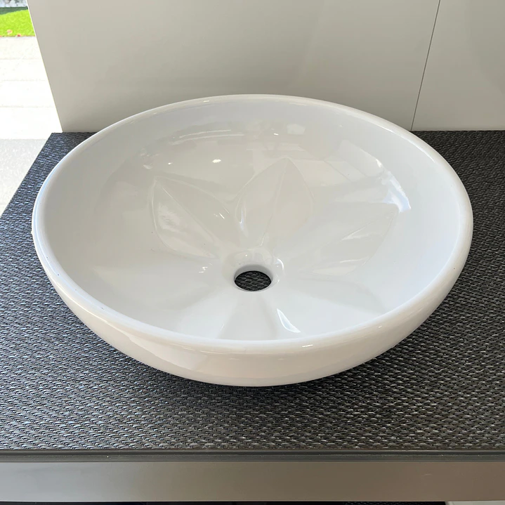 LAVATÓRIO FLEUR branco brilho Ø45cm - artigo de exposição 1