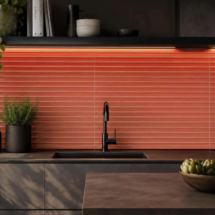 Revestimento azulejo 20x50cm - Pure Orange 1