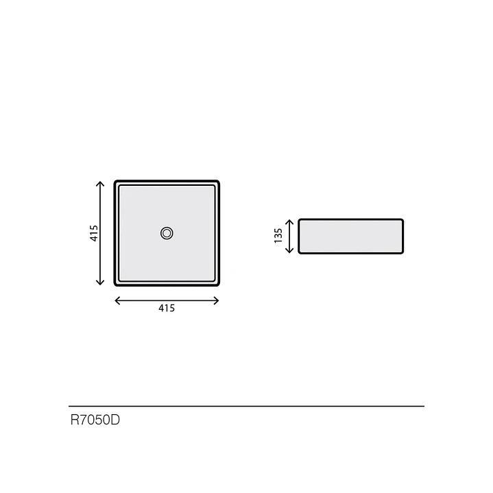 Lavatório Quadrado Branco – R7050D 2