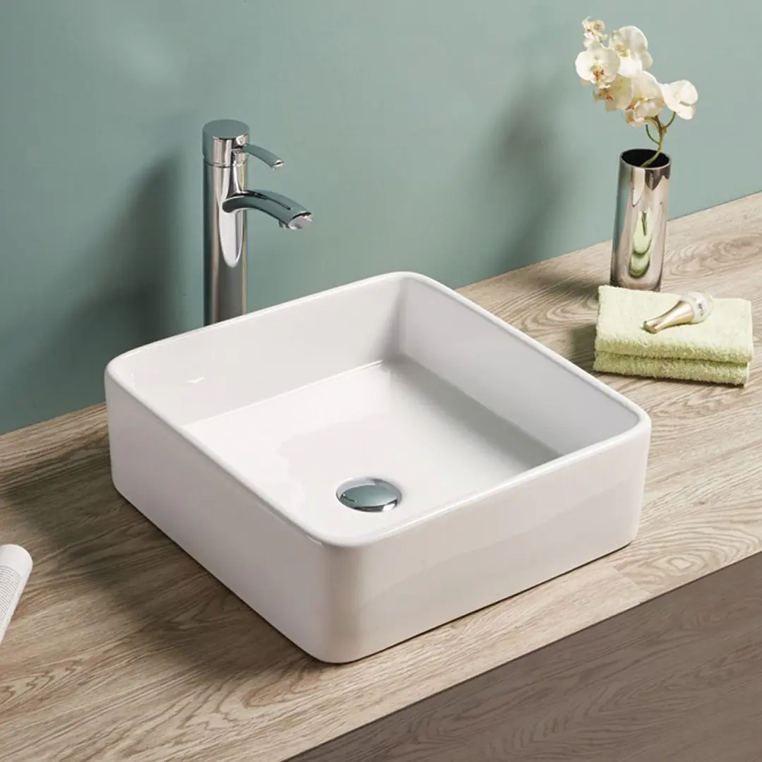 Lavatório Quadrado Branco – R7050D 1