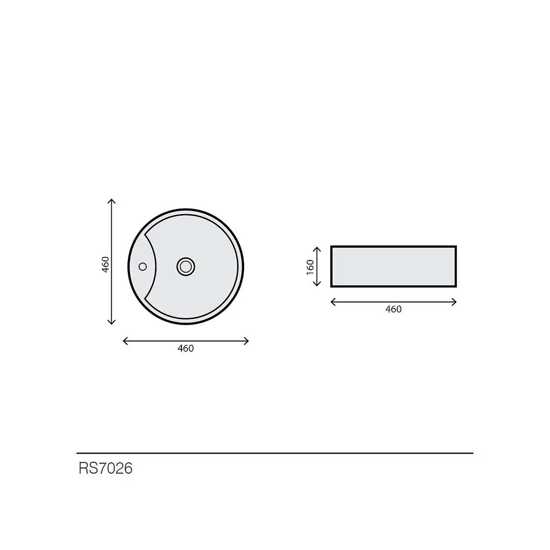 Lavatório Redondo Branco – RS7026 2