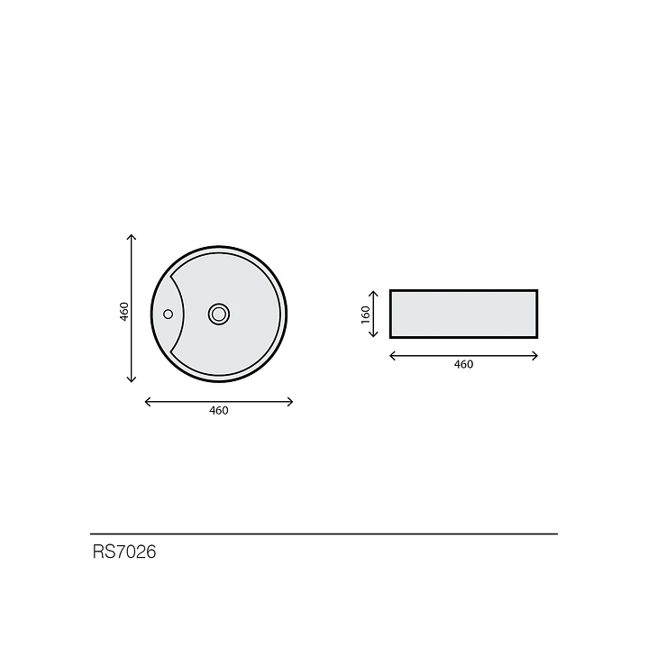 Lavatório Redondo Branco – RS7026 2