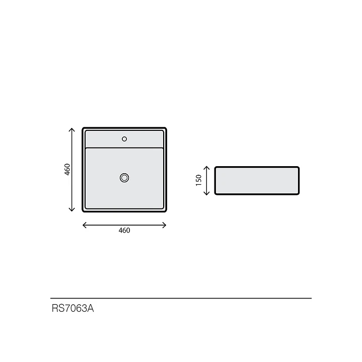 Lavatório Quadrado Branco – RS7063A 2