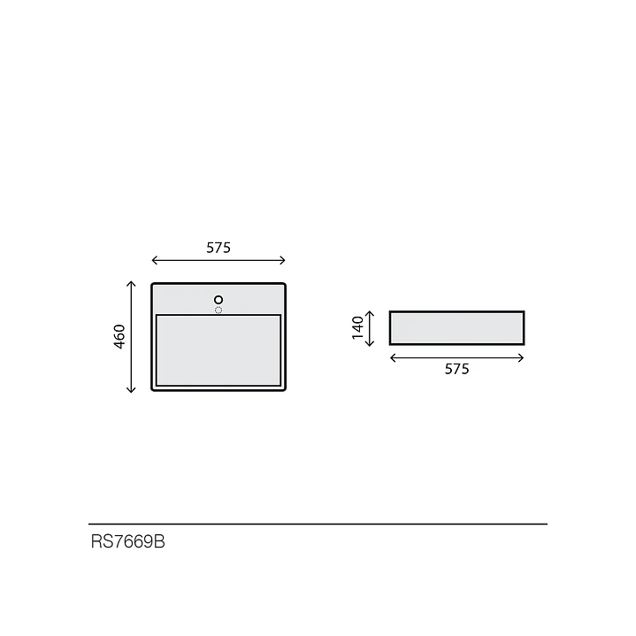 Lavatório Retangular Branco – RS7669B 2