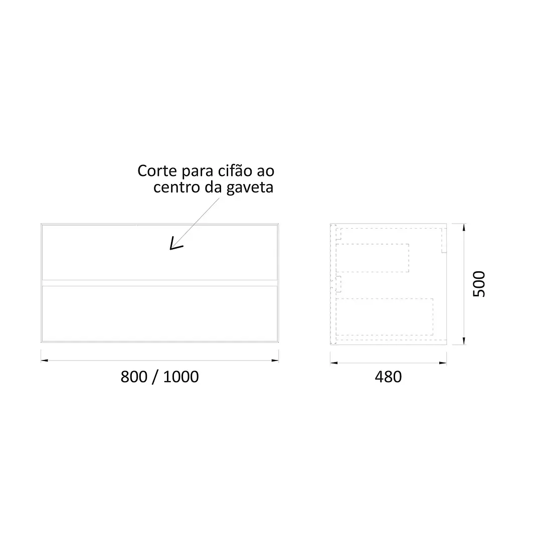 Móvel Sleek 100 cm - ARTIGO DE EXPOSIÇÃO 2