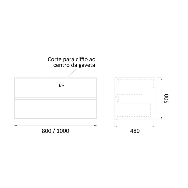 Móvel Sleek 100 cm - ARTIGO DE EXPOSIÇÃO 2