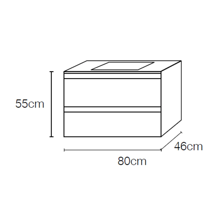 MÓVEL VITA 80CM - CINZA  2
