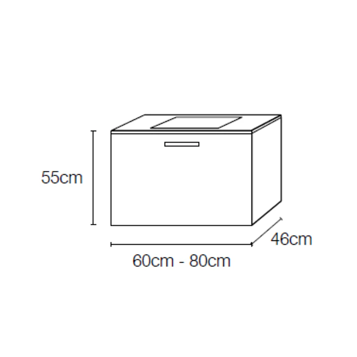 MÓVEL JOY - 80CM , BRANCO 2