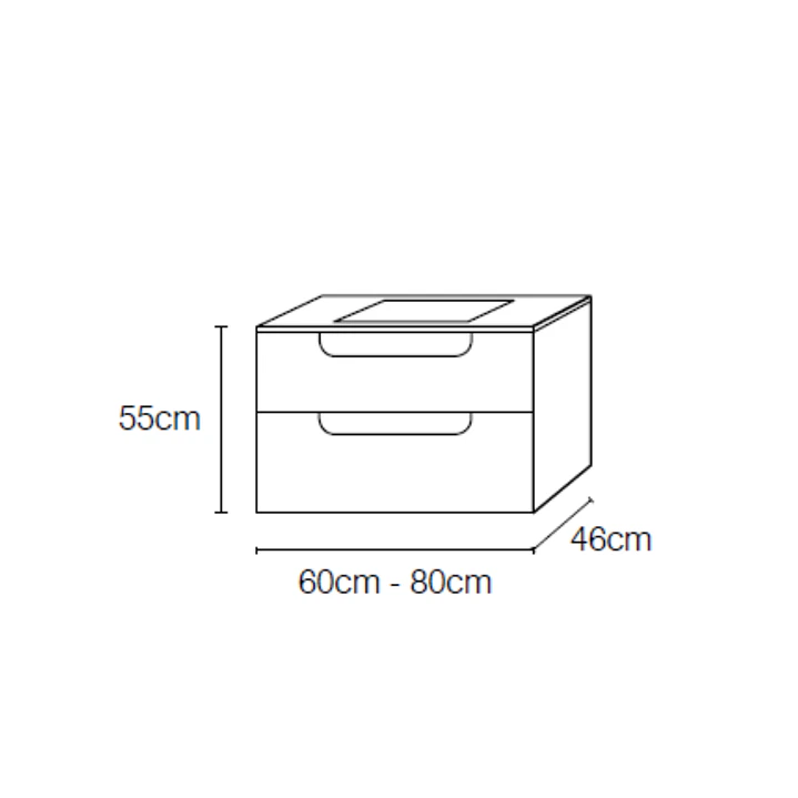 MÓVEL BLISS 80CM - OAK CINZA 2