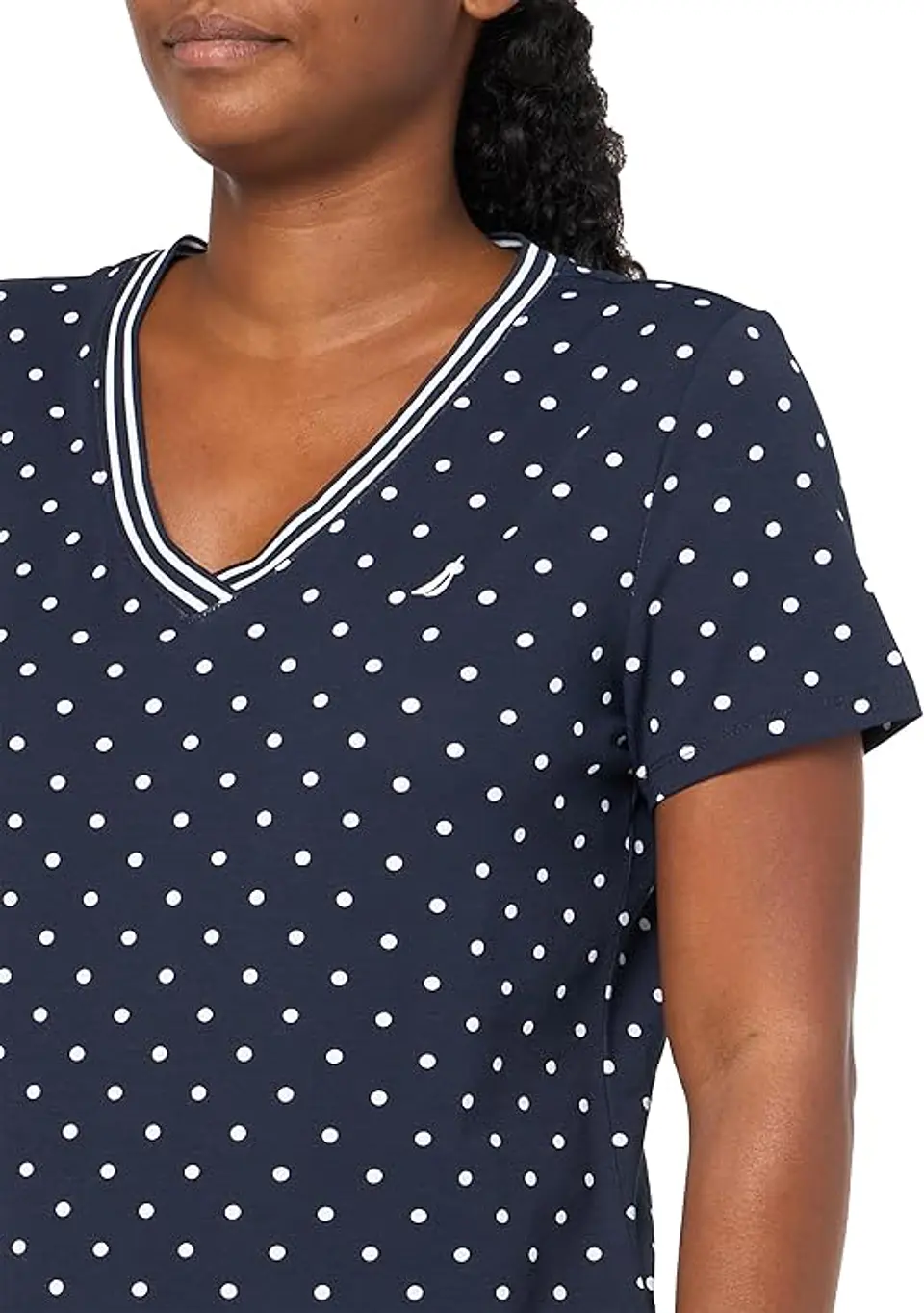 Camiseta Cuello en V Nautica para Mujer 1