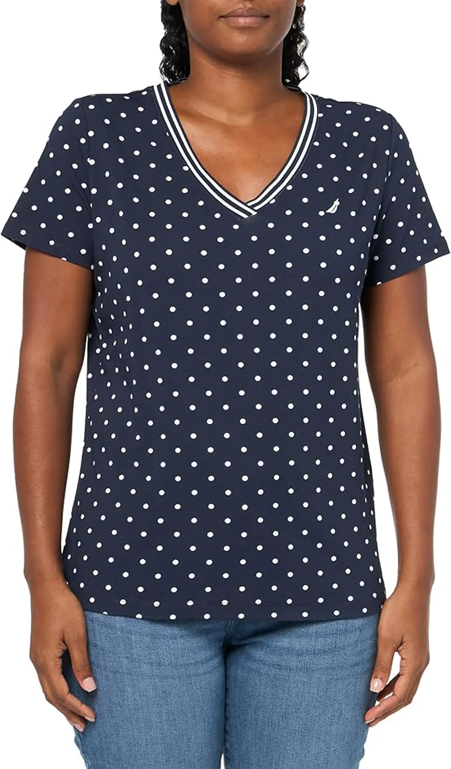 Camiseta Cuello en V Nautica para Mujer 2