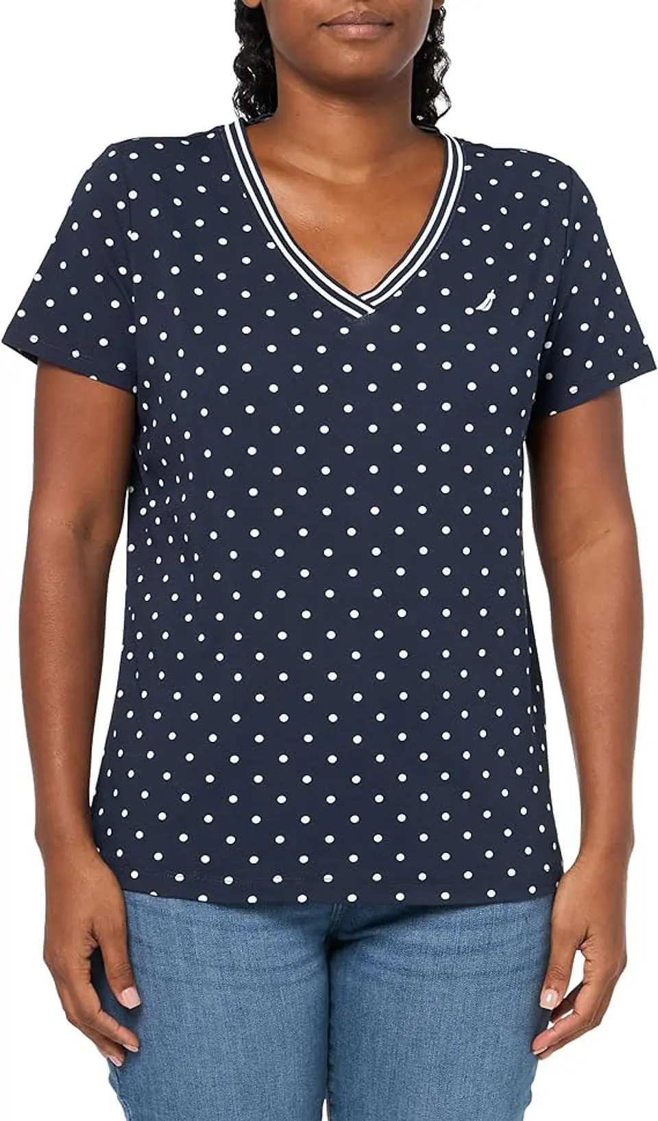 Camiseta Cuello en V Nautica para Mujer 2