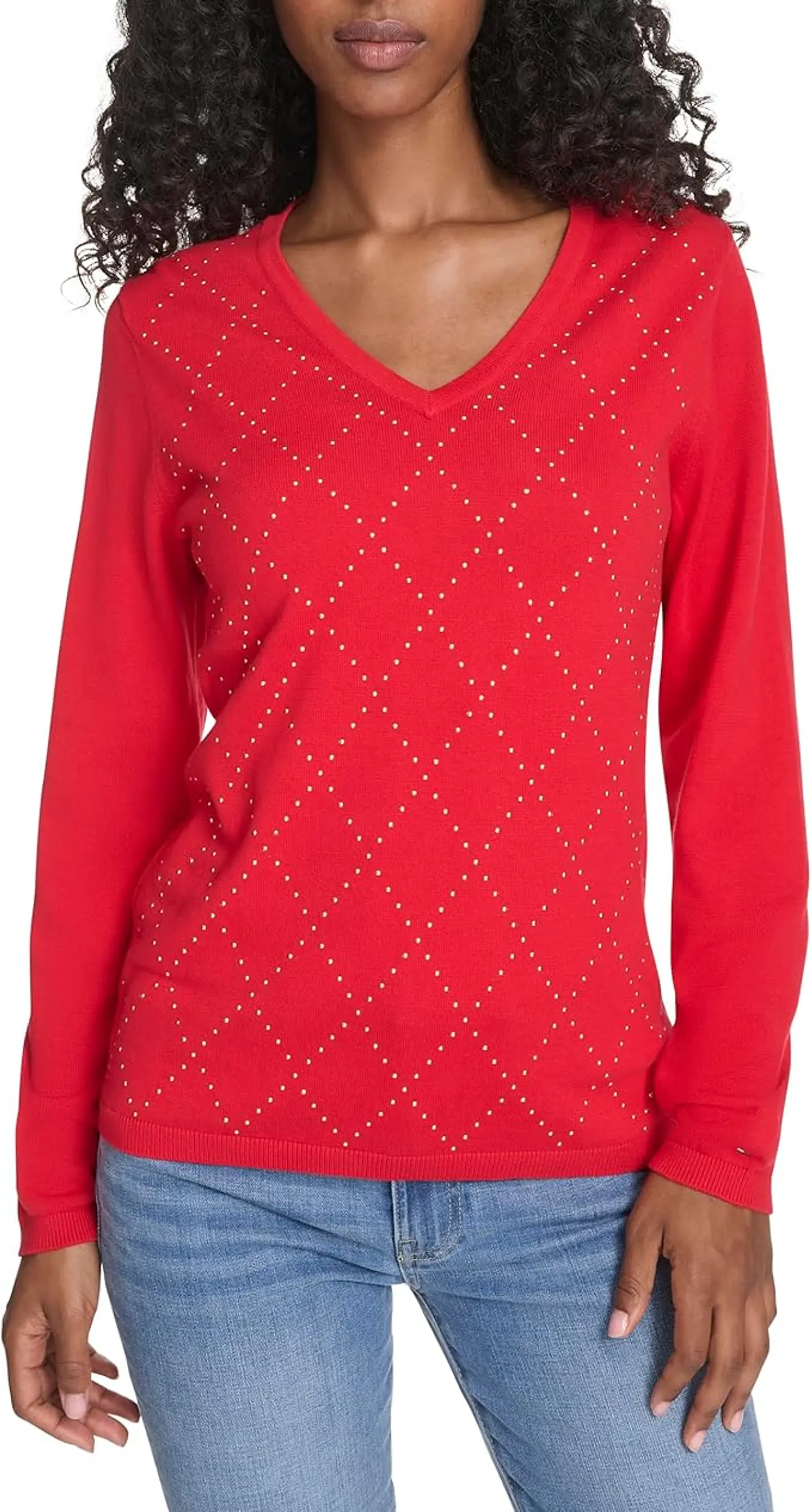 Suéter de Algodón Cuello en V Tommy Hilfiger 4