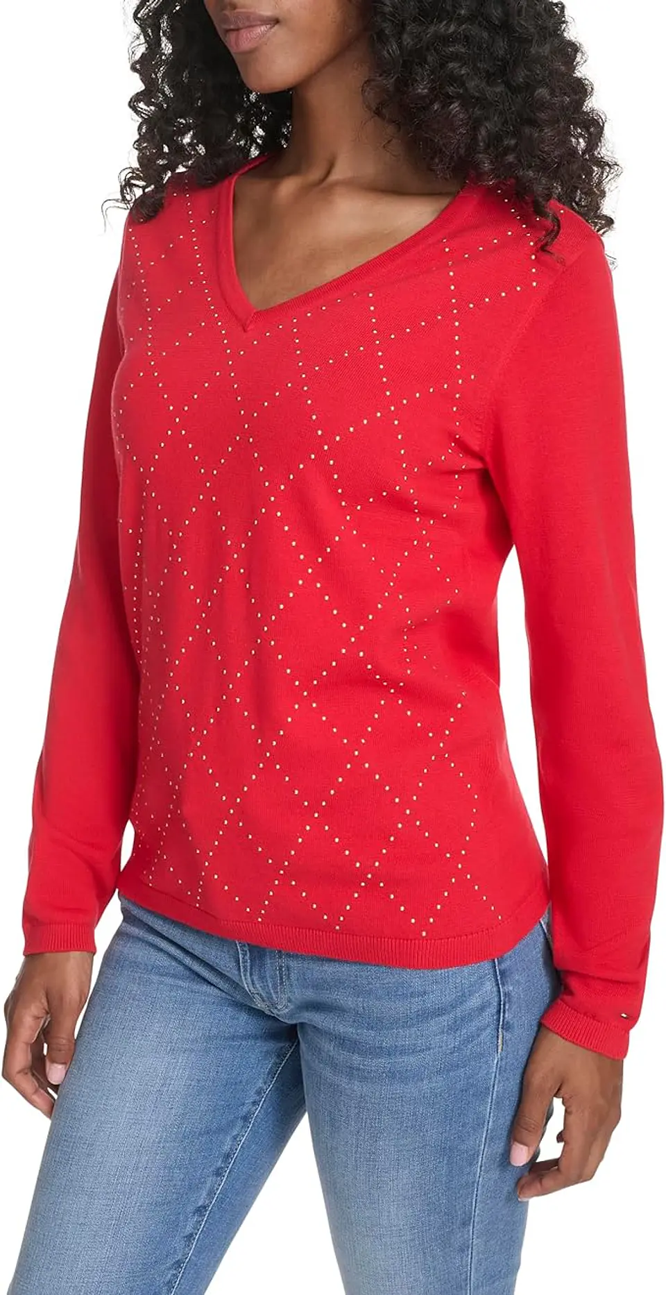 Suéter de Algodón Cuello en V Tommy Hilfiger 5