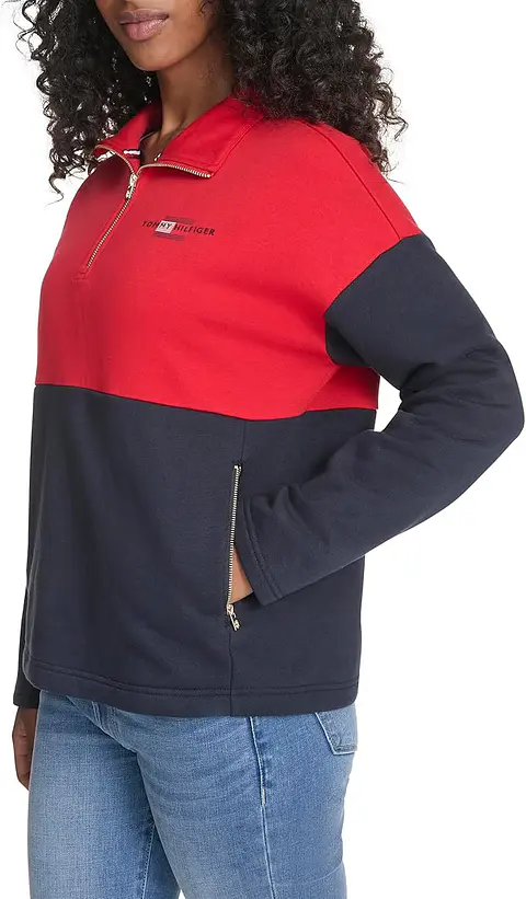 Sudadera de Forro Polar con Cierre 1/4 Tommy Hilfiger