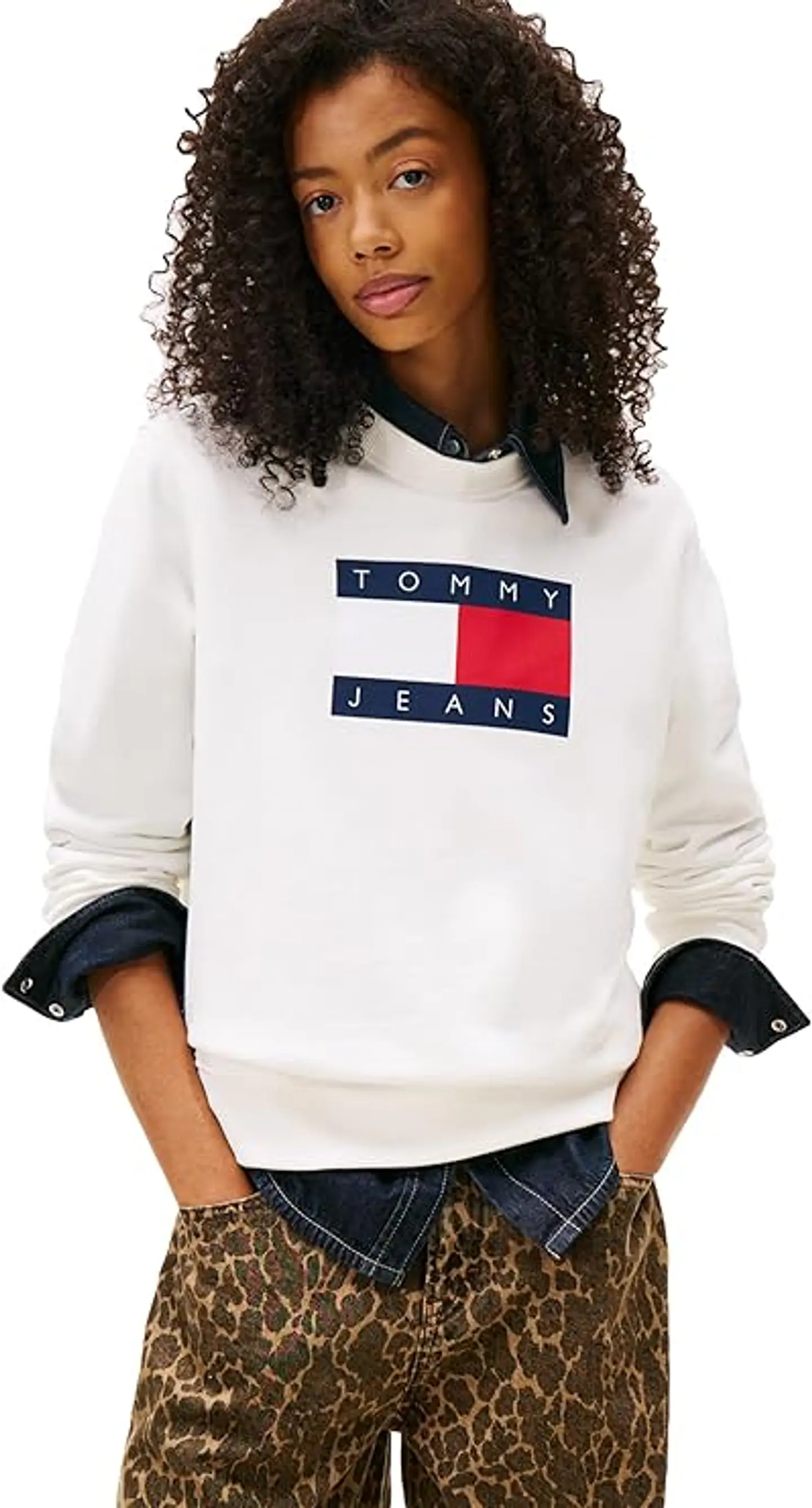 Suéter de Peso Medio Cuello Redondo Tommy Jeans 1