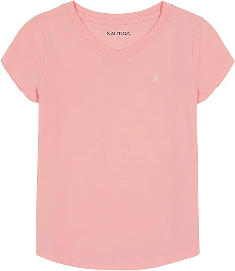 Camiseta Nautica Niña – Cuello en V, 100 % Algodón