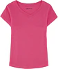 Camiseta Nautica Niña – Cuello en V Regular Fit | Mezcla Algodón Premium – Rosa Carmín - Miniatura 1
