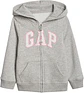 Sudadera GAP Bebé Niña – Logo Bordado | Forro Polar Suave – Gris Jaspeado - Miniatura 1