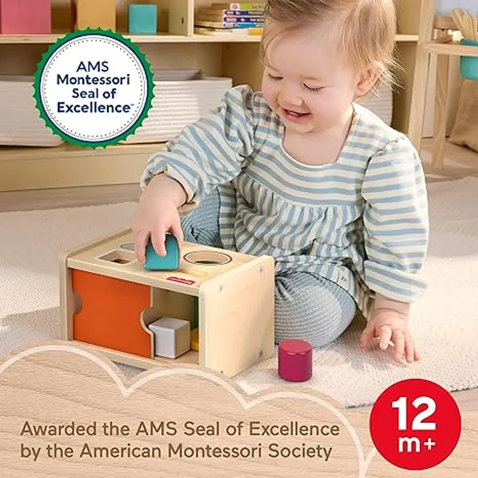Fisher‑Price Caja Montessori de Permanencia de Objetos | Madera FSC – Actividad de Clasificación 2