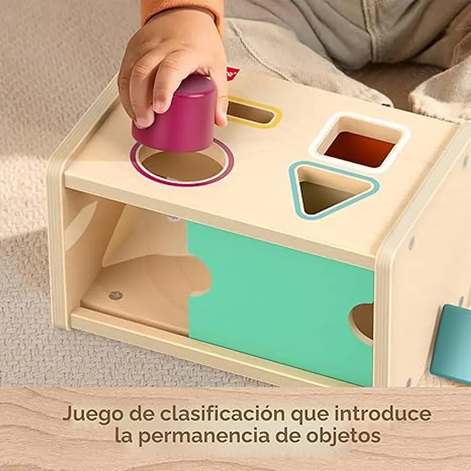 Fisher‑Price Caja Montessori de Permanencia de Objetos | Madera FSC – Actividad de Clasificación 3