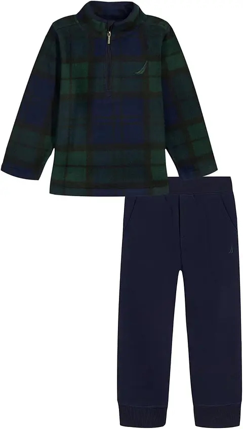 Conjunto de 2 piezas de camisa y pantalón Sherpa para bebés niños