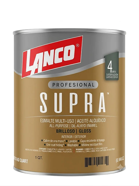 Litro esmalte multi-uso verde reja brilloso Lanco Supra