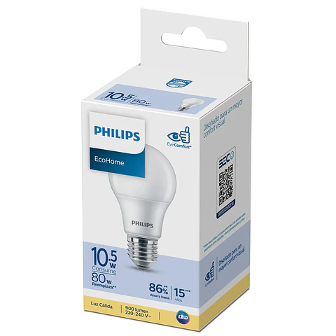 Ampolleta Phillips 900 lumen 80w luz cálida
