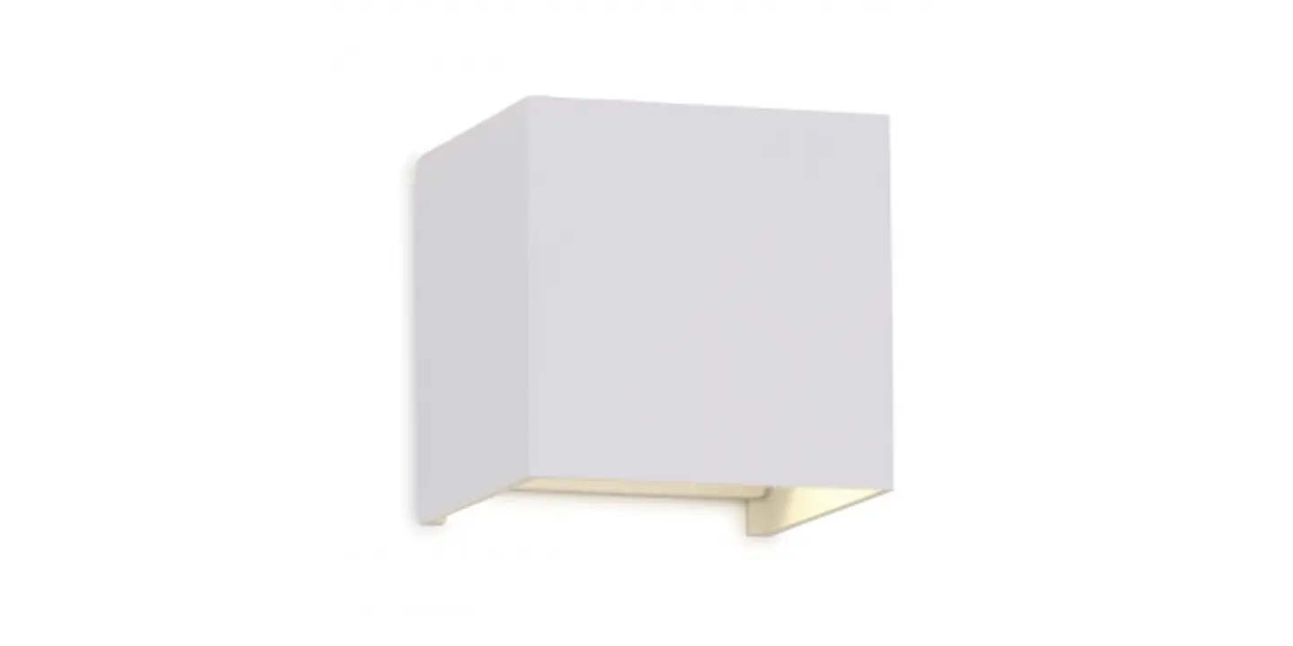 Aplique led cuadrado 2x3w 3000K blanco IP54 VKB 1