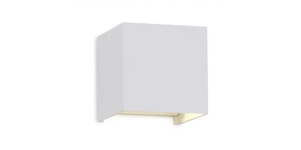 Aplique led cuadrado 2x3w 3000K blanco IP54 VKB 1