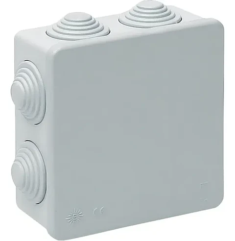 Caja estanca termoplástico con salida 100x100x70 mm Lexo