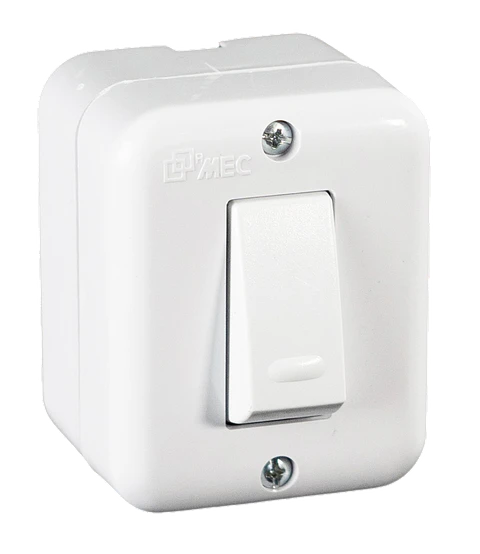Casquete interruptor simple 9/12 blanco Lexo