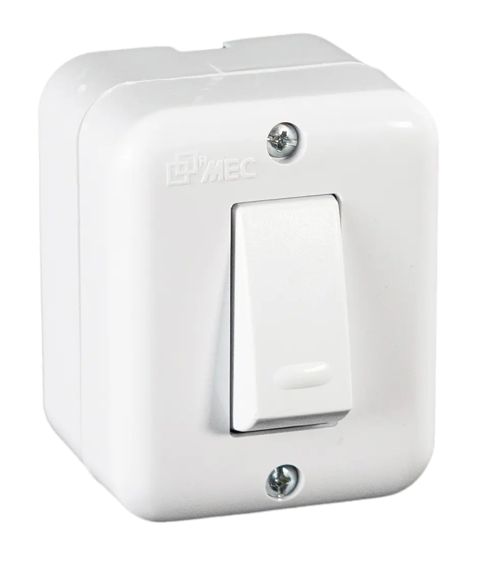 Casquete interruptor simple 9/12 blanco Lexo 1