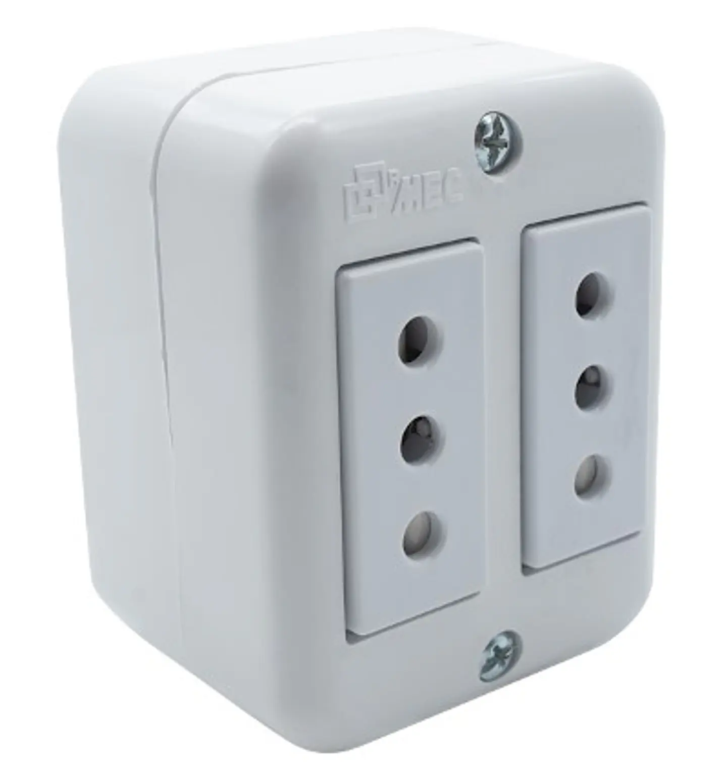 Casquete toma corriente doble 10a blanco Lexo 1