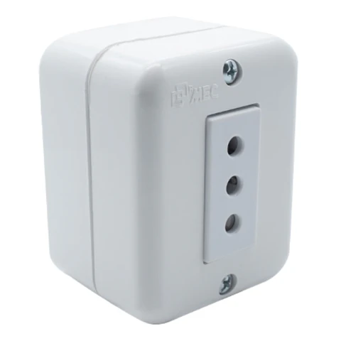 Casquete toma corriente simple 10a blanco Lexo 