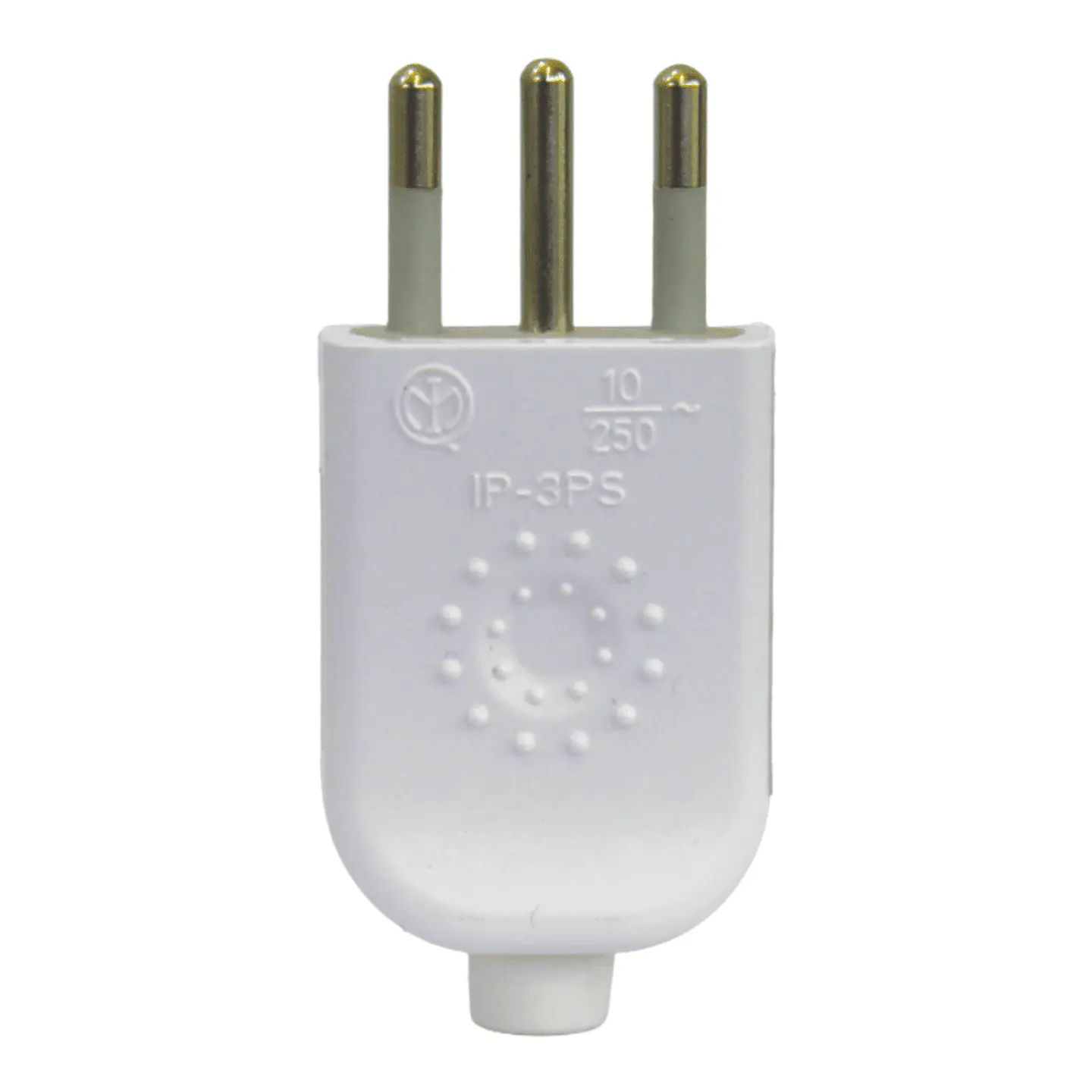Enchufe volante macho blanco 2p+t 10a 250v Lexo 1