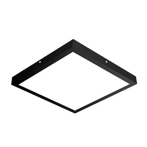 Panel led backlight sobre puesto cuadrado negro 50w 60x60 cm Verlux