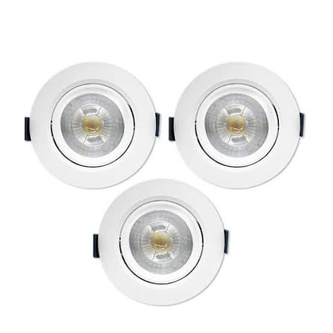 Pack 3 focos embutidos led 5w, 6500k ip20 Verlux
