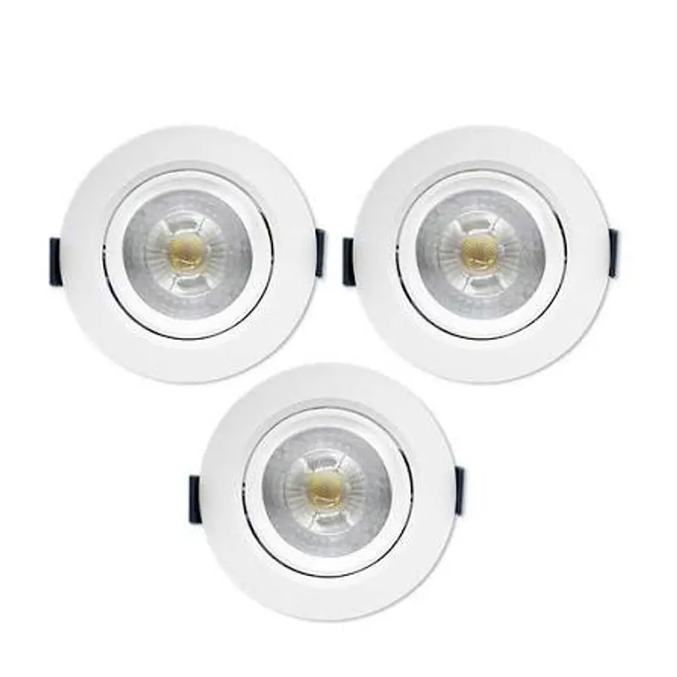Pack 3 focos embutidos led 5w, 6500k ip20 Verlux 1