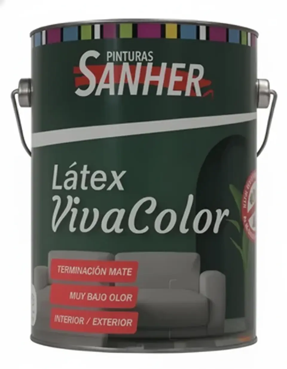 Galon latex viva color blanco Sanher 1