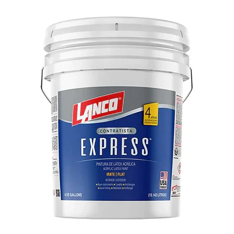 Tineta pintura de latex acrilica blanco mate Lanco Express