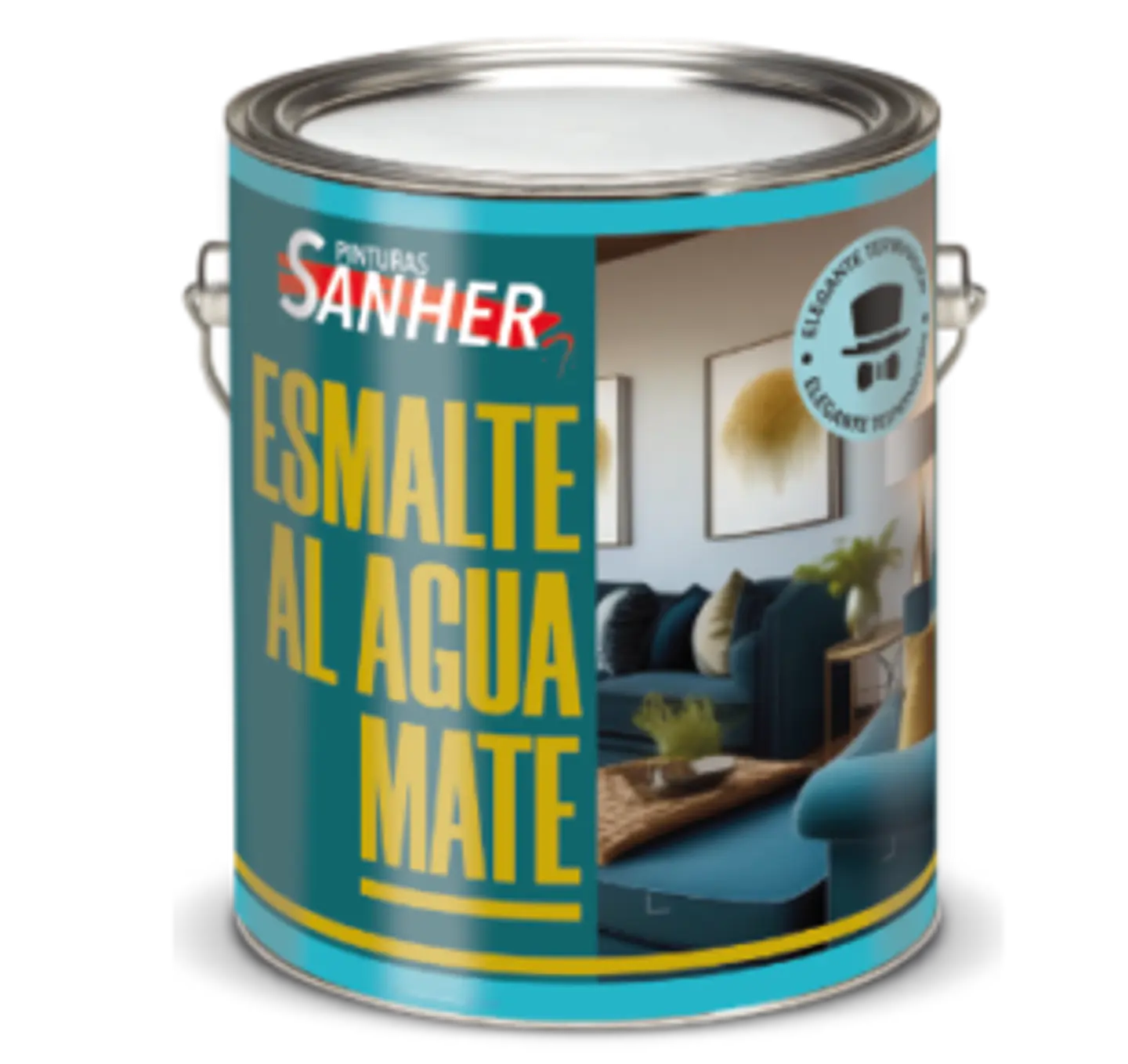 Galon esmalte al agua mate blanco Sanher 1